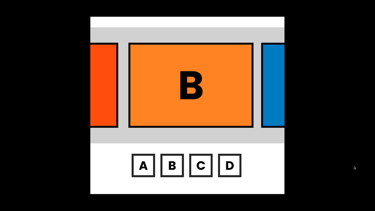 Анимированная демонстрация горизонтальной карусели и скролл-эффекта в прототипе Figma