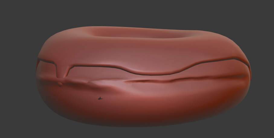 Проблема растяжки меша кистью Grab на примере модели