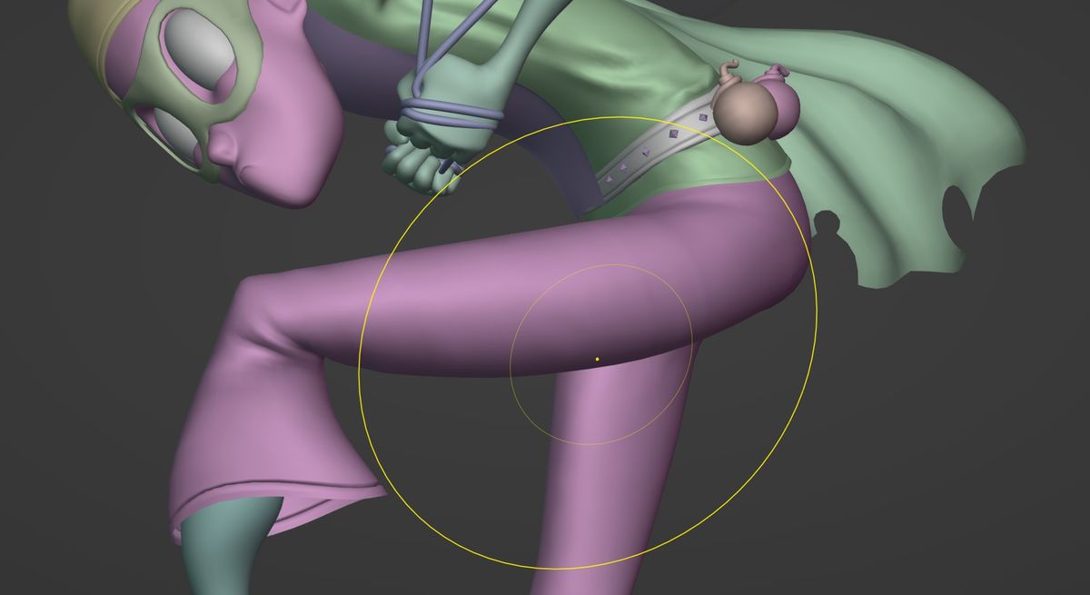 Grab Silhouette: фокус на нижней стороне, без деформации контуров